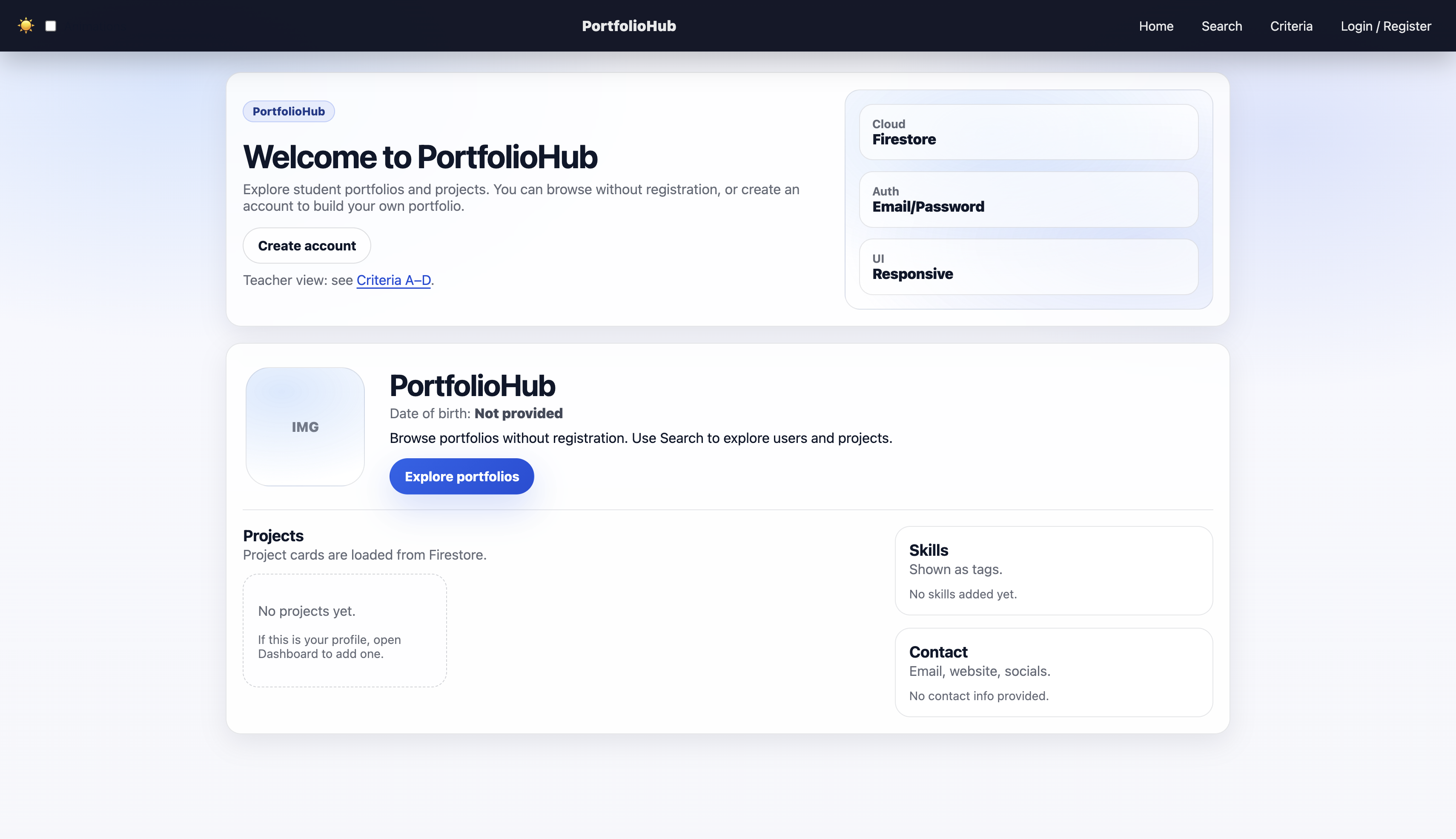 Light Theme example